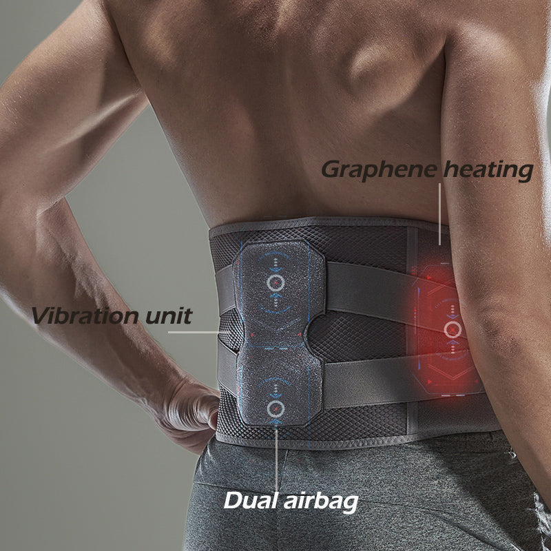 Taillenmassage-Rehabilitationsgürtel Luftkompression + starke Vibration + Heißkompresse zur Linderung von Taillenschmerzen