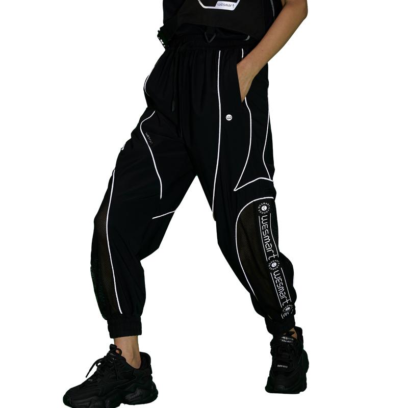 WESMART: Cyberpuck Striped Reflective Track Pants clottech